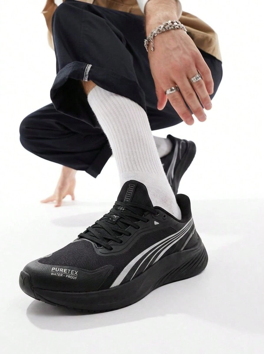 Puma Pounce Lite PTX Men's Running Shoes Black / White 311729 - 黑色 白色 - 查看 1