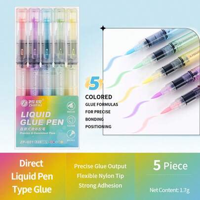 Holiday Greeting Card Postcard Glue Pen, Pressure-Sensitive Quick-Drying Liquid Glue Stick, Multi-Functional Portable Stationery For Scrapbooking DIY Card Making