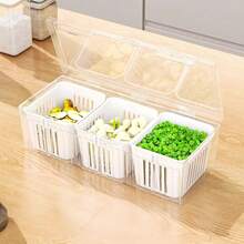 4pcs (3pcs Drain Baskets And 1pc Box) Drain Baskets For Fruits, Refrigerator Storage - Multicolor - View 9