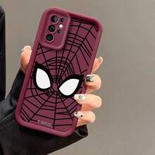 Miniso 1pcs Marvel Spider-Man Minimalist Web & Eyes Monochrome Mask Design Phone Case Suitable For Samsung Galaxy S26 Ultra/S26 Plus/S26/S25 Ultra/S25 Plus/S25/Galaxy S24 Ultra/S24 Plus/S24/S24 FE/S23 Ultra/S23 FE/S22Ultra/S22 Plus/S22/S21 Ultra/S21 Plus/S21/S21 FE/A13/A14/A15/A16/A17/A33/A34/A35/A36/A52/A53/A54/Galaxy Note20Ultra/Galaxy Note20 Galaxy S25 Case Galaxy S25 Case Galaxy S25 Ultra Case Plus Stocking Stuffers The Girlfriend - 黑色 - 查看 3