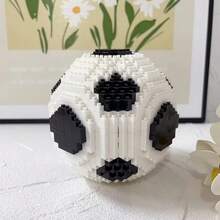 FIFA World Cup Trophy Football Shaped DIY Assembly Building Blocks Decor, World Cup Themed Fan Collectible Model, Desktop Decoration & Gift For Football Fans - Multicolor - View 4