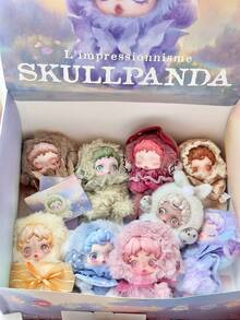 Pop Mart 1pc Skullpanda L'impressionnisme Series Blind Box, Plush Vinyl Pendant Keychain, Impressionism Art Style Character Toy, Mystery Collectible, Bag Charm Gift - 彩色 - 查看 8