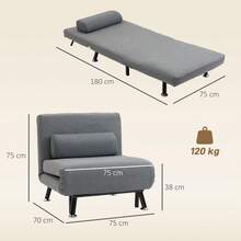 HOMCOM Futons - Cinza escuro - Ver 7