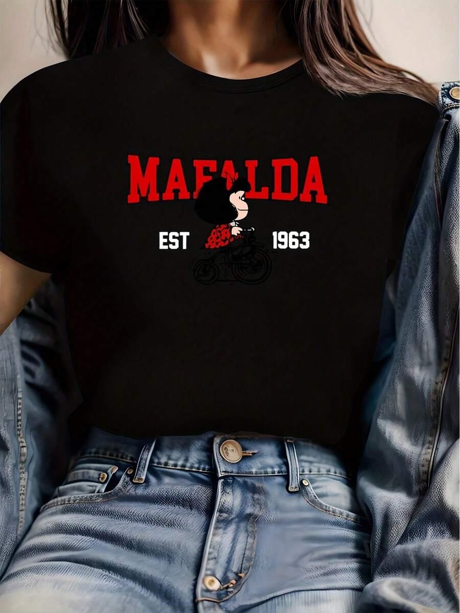 Women T-Shirts - Black - View 1