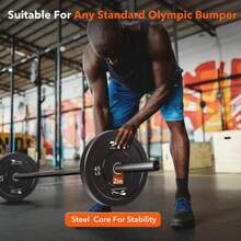 Weight Plates Set of 2 15lb, 2-Inch Universal Fit,  Bumper Plates with Steel Insert for Strength Training, Rubber Weight Plates for Barbell Home Gym - 15 Pfund x 2 - Übersicht 4