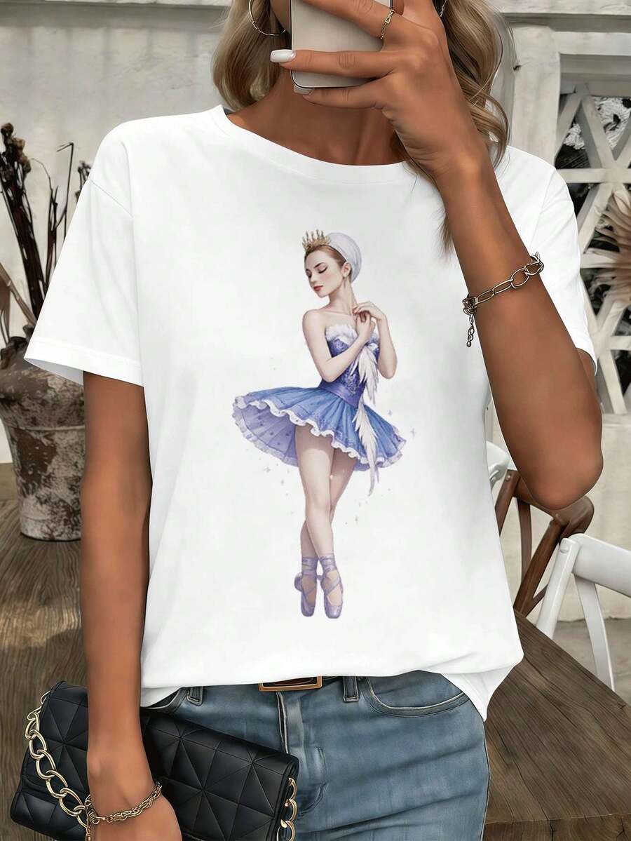 Dam-T-shirts - Vitt - Visa 1