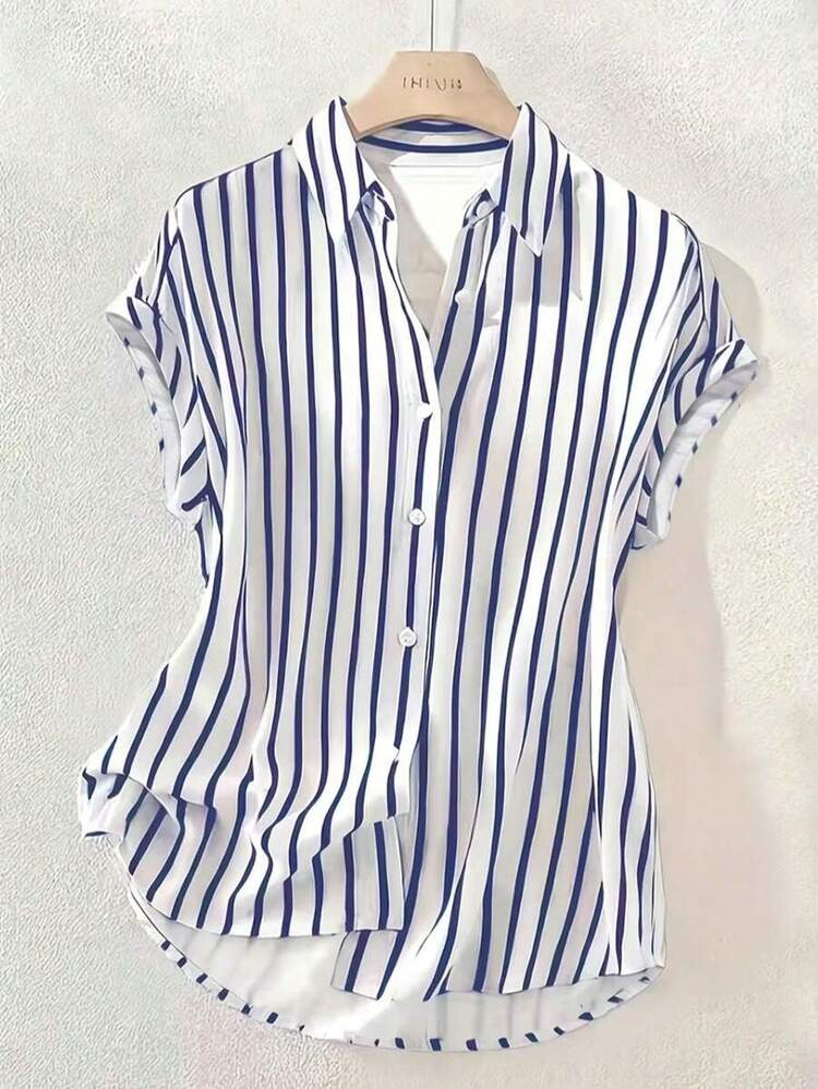 Women Two-Piece Outfits - 藍色條紋 - 查看 4