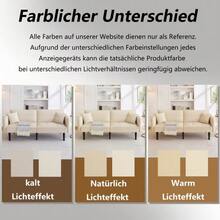 2-i-1 justerbar bäddsoffa – Tvåsitsig med sammetsklädsel, fällbara armstöd och sovfunktion, perfekt för små utrymmen - Beige - Visa 4