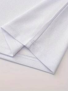 Camiseta Casual de Manga Corta para Hombre, Nueva Llegada Cuello Redondo de Poliéster, Lavable a Máquina, Ideal para Actividades al Aire Libre en Verano, Ropa Casual de Verano | Cuello Redondo | Tejido Suave - Blanco - Ver 4