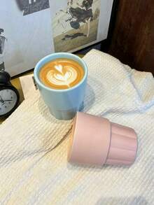 Matte Ceramic Water Cup, Minimalist Ceramic Coffee Mug, Suitable For Holiday Gifts, Home And Office Use - Multicolor - View 2