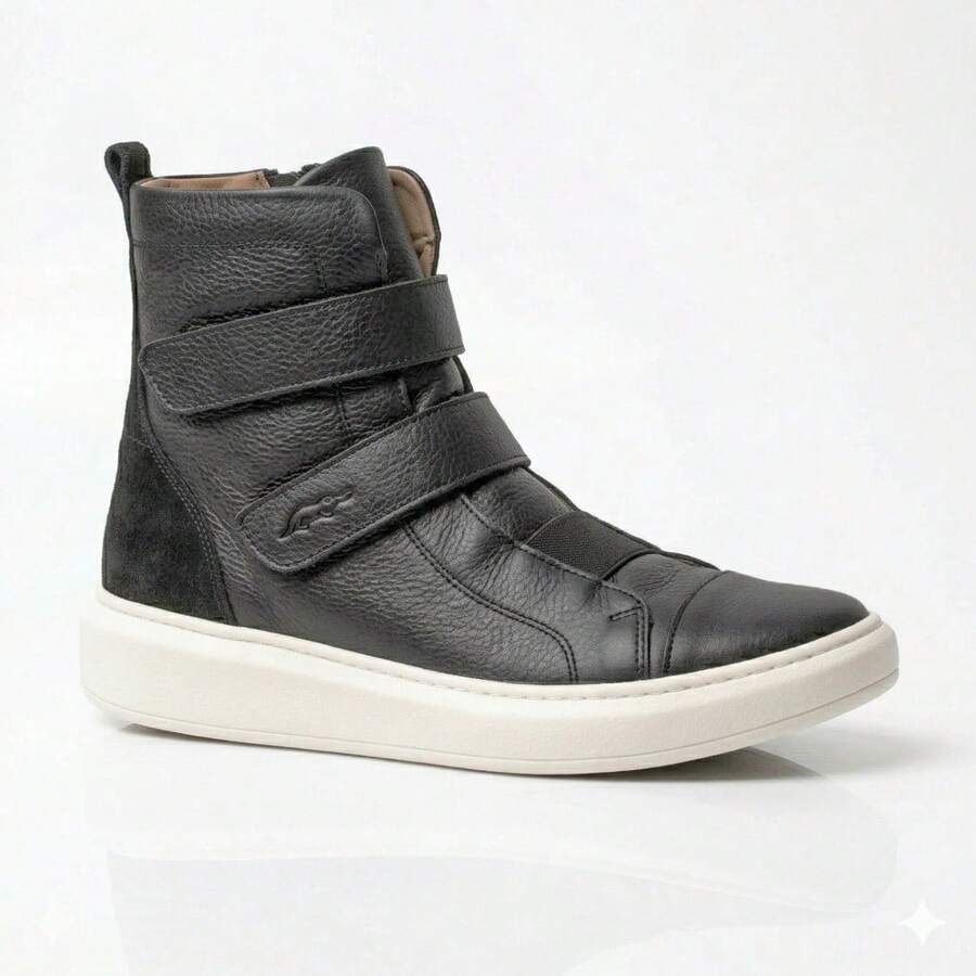 Women's Comfortable Leather Ankle Boot, Luxury Edition, Soft - Black - View 1