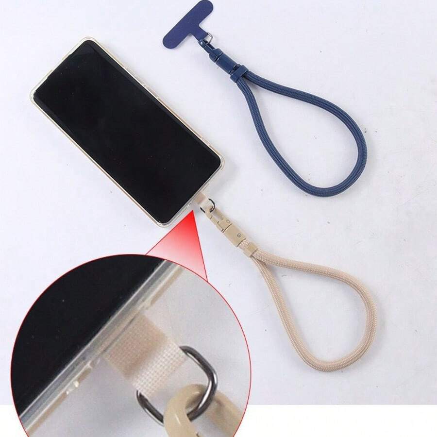 1pc Alloy Mobile Phone Hanging Rope Anti Lost Rope Pendant For Both Men And Women, Multifunctional Hanging Belt With Adjustable Accessories, Sports Wrist Rope - Multicolor - View 1