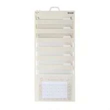 1 pieza Carpeta plegable de mano multicapa, bolsa de almacenamiento de revistas de papelería de oficina, carpeta de archivos, bolsa colgante de libros para estudiantes en el aula, bolsa colgante de almacenamiento de gran capacidad, bolsa colgante de pared de tela multicapa, bolsa de almacenamiento de varios usos para dormitorio - Carpeta colgante plegable - Ver 6