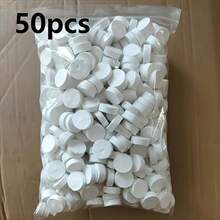 100/50 一次性压缩毛巾，独立透明包装，便携式旅行压缩面巾 - 白色 - 查看 8