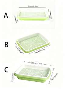 Sprouting Seed Kit / Sprouting Tray And Base / Lightweight Sprouting System For Peas, Beans, Wheat, Pet Grass / With Drainage Holes / Green Sprouting Cultivator / Seeds Not Included - Multicolor - View 8