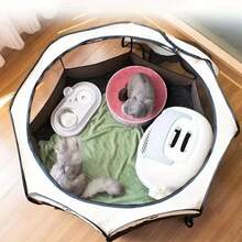 Thickened And Reinforced Octagonal Pet Cage, Removable, Washable, Waterproof And Durable, Safety Gate For Cats, Dogs, Puppies And Kittens, Foldable And Portable, Saving Space, A Must-Have For Pet Owners To Raise Their Pets With Peace Of Mind. - Off White - View 4