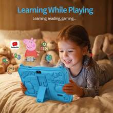 这款7英寸儿童平板电脑配备64GB存储空间和4GB运行内存，运行Android 13.0系统，拥有1280x800 IPS分辨率屏幕，具备家长控制功能、教育类应用、双摄像头，并配有防震保护套。 - 彩色 - 查看 10