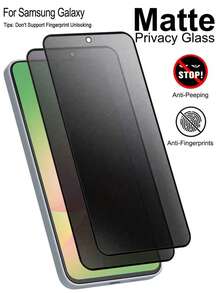 2pcs Matte Ceramic Privacy Screen Protector, Applicable To Phone Cases, Full-Screen Anti-Fingerprint, Waterproof, Scratch-Resistant, Privacy, Anti-Glare, Side Privacy, Clear Front, Suitable For Samsung Galaxy A16/A17/A53/A54/A55/A56/A32/A34/A36/A52/A56/A57 Series, Phone Accessories, Suitable For Various Phone Cases, Essential For Daily Privacy Protection And Screen Protection. - Black - View 6