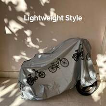 1/2pcs 3D Bicycle Cover - Waterproof PEVA Material, UV-Resistant And Breathable Design, Universal Fit For Motorcycle/Electric Scooter - Suitable For Outdoor Parking, Rain Protection, Long-Term Sun Protection - Motorcycle Rain Cover - Electric Scooter Accessory - Vehicle Protection Cover - Commuting Essential - All-Season Bicycle Shelter - Multicolor - View 7