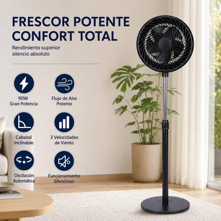 Pedestal Fans - Black - View 1