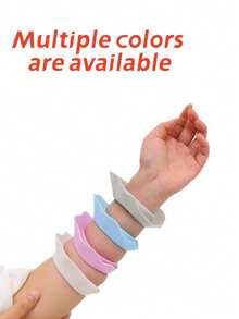 1 Pair Waterproof Silicone Wristbands, Suitable For Washing Face Or Makeup To Prevent Splashing, Great For Women And Students, Also Can Be Given As Christmas, Holiday Or Birthday Gifts - Multicolor - View 5