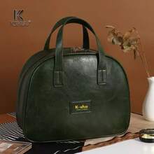 Bolsa de cosméticos portátil premium, organizador de artículos de tocador impermeable y con compartimentos, bolsa de viaje de lujo para almacenamiento, bolsa de maquillaje y artículos de tocador de alta gama, duradera y espaciosa, diseño elegante de cuero marrón, ideal para viajes de negocios, vacaciones, salidas diarias y actividades al aire libre - Multicolor - Ver 12
