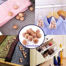 10pcs Cedar Balls For Wardrobes And Drawers, Suitable For Wardrobes, Shoe Cabinets, Storage Cabinets, Clothing Storage, The Best Companion For Wardrobes, Durable And Practical - A - View 3