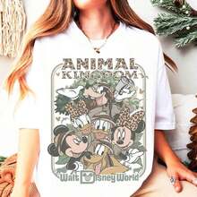 Disney Mickey & Friends Animal Kingdom Safari Mode Shirt, Walt Disn--Ey World Trip Tee, Let's Get Wild Gift Shirt, Disney Land Holiday Family - 白色 - 查看 1