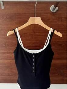 Women Tank Tops & Camis - 黑色 - 查看 4