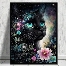 1 set de pictură cu diamante, set complet de artă cu diamante, pictură DIY cu puncte de diamant, artă și meșteșuguri complete cu burghiu, potrivit pentru decor de perete acasă, cadou, set de artă cu diamante - diamant rotund - Vizualizare 5