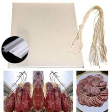 SISCCI Hojas de envoltura de salchicha de vidrio de 50x50cm, paquete de 1/2/5/10 hojas, juego de ataduras, uso doméstico y comercial para salami, salchichas, envasado de carne - transparente - Ver 12