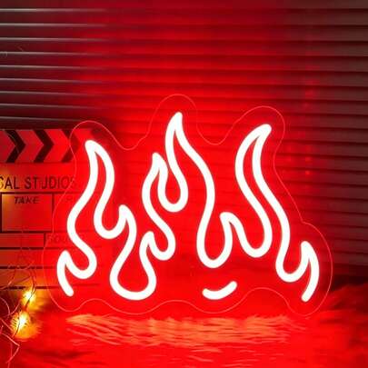 Đèn neon rực lửa, được trang trí bằng các biển hiệu phát sáng chạy bằng USB, được sử dụng làm vật trang trí nghệ thuật trong phòng ngủ của thiếu niên nam, phòng ngủ, phòng chơi game, phòng trẻ em, quán bar và phòng ngủ dành cho nam giới.