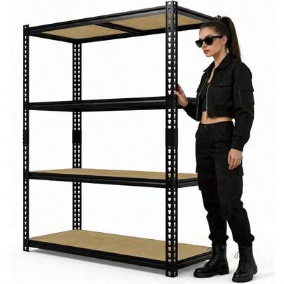 40 Inch Heavy Duty Garage Storage Shelves, 4 Tier Adjustable Metal Shelving Units, 2000 LBS Capacity, 40 Inchx 20 Inch Dx 60 Inch H Utility Rack Shelf Warehouse Basement Pantry Kitchen