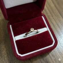 Stainless Steel Silver Solitaire Ring 5mm Graduation, Debutante - Orange - View 3