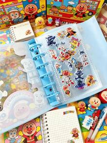 Bìa đựng tài liệu 6 vòng trong suốt Kawaii, bìa sổ tay trong suốt họa tiết hoạt hình dễ thương có khóa bấm, hộp đựng văn phòng phẩm thẩm mỹ cho năm học mới. - A7 - Xem 6