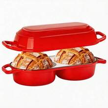 Enameled Cast Iron Dutch Oven With Lid, Suitable For Sourdough Bread Baking - Enameled Cast Iron Bread Pot - 500°F Oven Non-Stick Bread Pot, Dual Round Bread Baking Pans For Homemade Baking - View 12