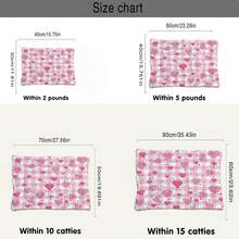 1 buah Bantal Kasur Hewan Peliharaan Lembut, Alas Kandang Anjing Bolak-balik dengan Motif Hati Kotak-kotak Merah Muda, Dapat Dicuci untuk Anjing Kecil/Sedang/Besar, Cocok untuk Semua Musim - MultiWarna - View 2