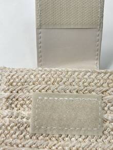 L’Oreal Paris L'Oreal Woven Storage Small Square Bag, 10*10.4cm, Lightweight Wrist Design, Compact Organization For Small Items, Breathable Summer Style, Suitable For Personal Use And Gifting - Beige - View 10