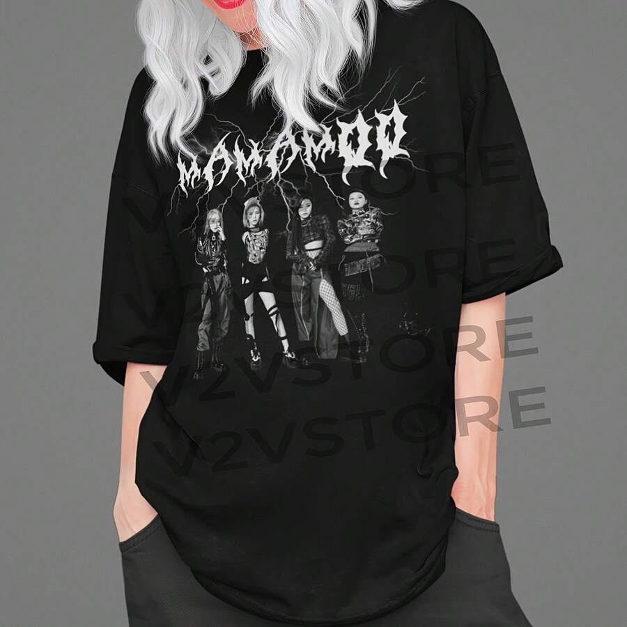 MamamooA Unisex Tshirt - Black - View 1
