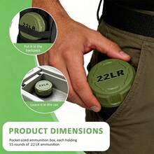 4pcs/Set Pocket-Sized Boxes, Each Can Hold 55 Rounds Of 0.22LR , Available In 4 Colors, Small Storage Boxes, Micro Ammo Boxes, Mini Containers - Multicolor - View 3
