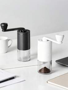 1pc Manual Coffee Grinder With Conical Burr Design, This Portable Hand Crank Coffee Bean Grinder Features Ergonomic Handle. This Lightweight Coffee Powder Maker Is Suitable For Camping, Office Or Daily Use - Multicolor - View 2