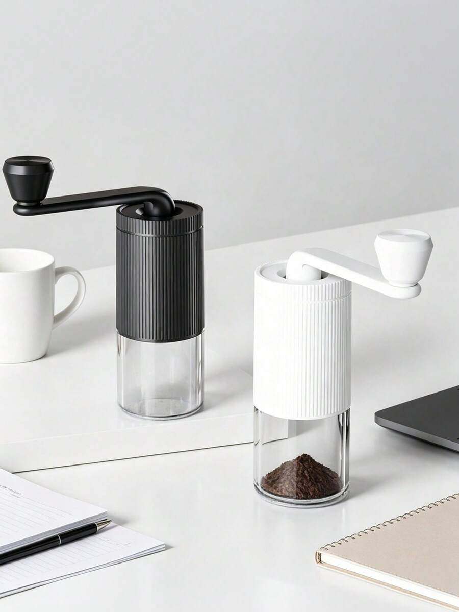 1pc Manual Coffee Grinder With Conical Burr Design, This Portable Hand Crank Coffee Bean Grinder Features Ergonomic Handle. This Lightweight Coffee Powder Maker Is Suitable For Camping, Office Or Daily Use