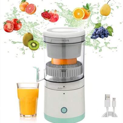 Espremedor Elétrico Laranja Limão Frutas Fazer Sucos Recarregável