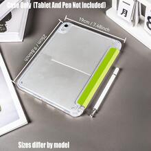 Ốp bảo vệ bằng acrylic trong suốt cao cấp, màu xanh lá cây sọc dọc, kiểu gập chữ Y. Thiết kế gập ba hình chữ Y, chức năng tự động bật/tắt màn hình thông minh, bảo vệ toàn diện, chất liệu khung thân thiện với da, khung chống rơi bằng túi khí, chân đế đa góc, mặt lưng acrylic trong suốt, khe cắm bút tích hợp, các đường cắt chính xác, nhẹ và dễ mang theo. Tương thích với iPad Mini 4/5 (7.9 inch), Mini 6/7 (8.3 inch), Air 1/2/3. - Nhiều màu - Xem 9