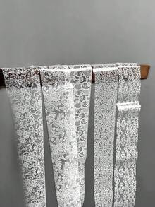 10片黑白蕾丝美甲转印贴纸，带背胶，法式镂空网状图案美甲贴花 - 彩色 - 查看 7