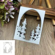1pc Winter Forest Streetlight Carbon Steel Die Cut, Holiday Theme Stencil For Handmade Spring Cards & Scrapbook Embellishments - Silver-white - View 9