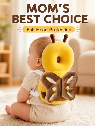 Gối chống ngã cho bé được nâng cấp, đệm bảo vệ khi tập đi dày và rộng hơn, gối bảo vệ đầu cho bé phù hợp cho trẻ mới biết đi và bò, đệm bảo vệ đầu có thể điều chỉnh, gối bảo vệ đầu thoáng khí, gối chống ngã, đệm bảo vệ đầu, đệm chống ngã hình bướm hoạt hình dày dặn được nâng cấp dành cho trẻ sơ sinh và trẻ nhỏ.