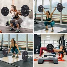 Set of 2 - 15LB Bumper Plates with Steel Insert, 2-Inch Universal Fit, Rubber Weight Plates for Strength Training, Perfect for Barbell Home Gym - 15 Pfund x 2 - Übersicht 3