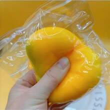 1pc Realistic Mango Squeeze Toy, Creative Food Stress Relief Toy, Squeeze Pressure Release Toy, Party Gag Gift, Popular Item - Multicolor - View 4