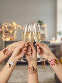 Hình xăm dán tạm thời tùy chỉnh ảnh, thiết kế chân dung hoạt hình cá nhân hóa cho lễ tốt nghiệp, trang trí cơ thể theo phong cách lễ hội vui nhộn cho buổi lễ tốt nghiệp, hình xăm dán tên tùy chỉnh, quà tặng kỷ niệm độc đáo, quà tặng ảnh tùy chỉnh cho bạn bè, bạn học, gia đình trong mùa tốt nghiệp. - Nhiều màu - Xem 5